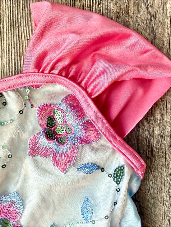 Weissman XSC 4T Dance Dress Style 10822 Pink Blue Sequin Tulle Costume - Picture 5 of 10